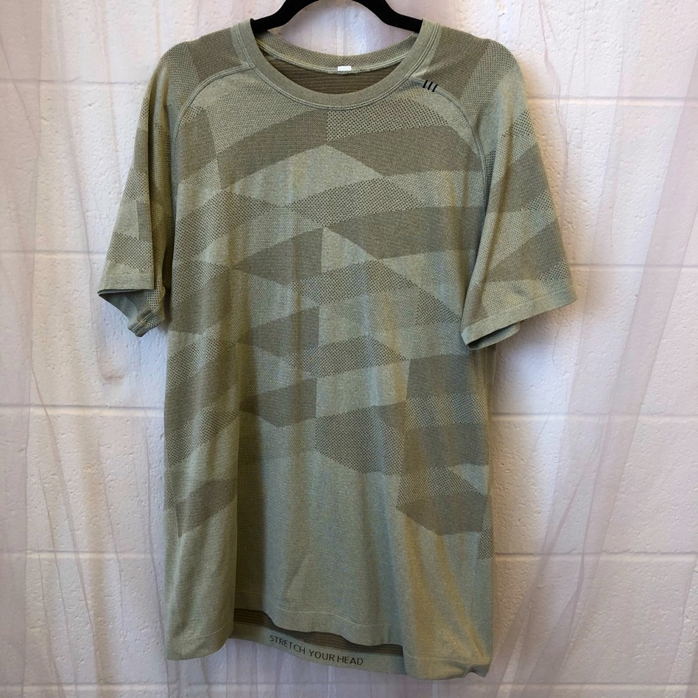 Lululemon Men’s Olive Green Athletic Top